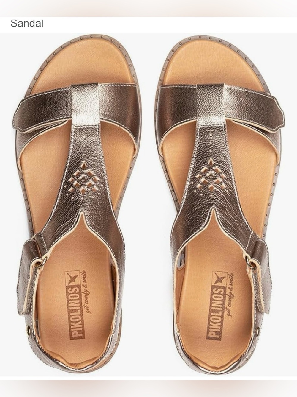 PIKOLINOS Women's Formentera flat Sandal color: stone size 39 US 8.5 new /no box